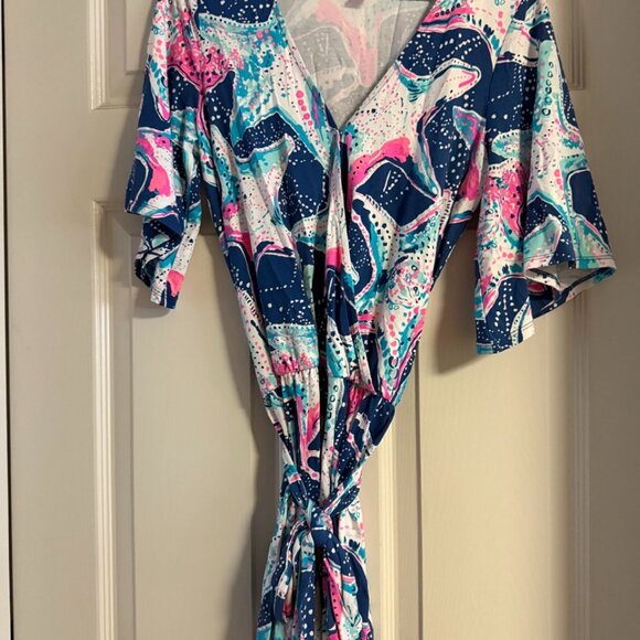 Lilly Pulitzer Madilyn Romper in Starfish - Picture 4 of 8